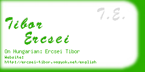 tibor ercsei business card